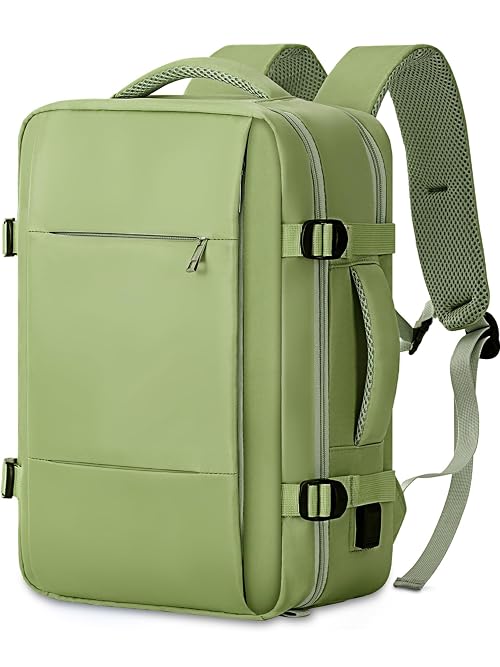 FIORETTO Mens Womens Cabin Bags 40x20x25 for Ryanair Underseat Waterproof Carry On Backpack for Airplanes, Travel Backpack Rucksack Hand Luggage Under Seat Travel Bag with Laptop Compartment Green