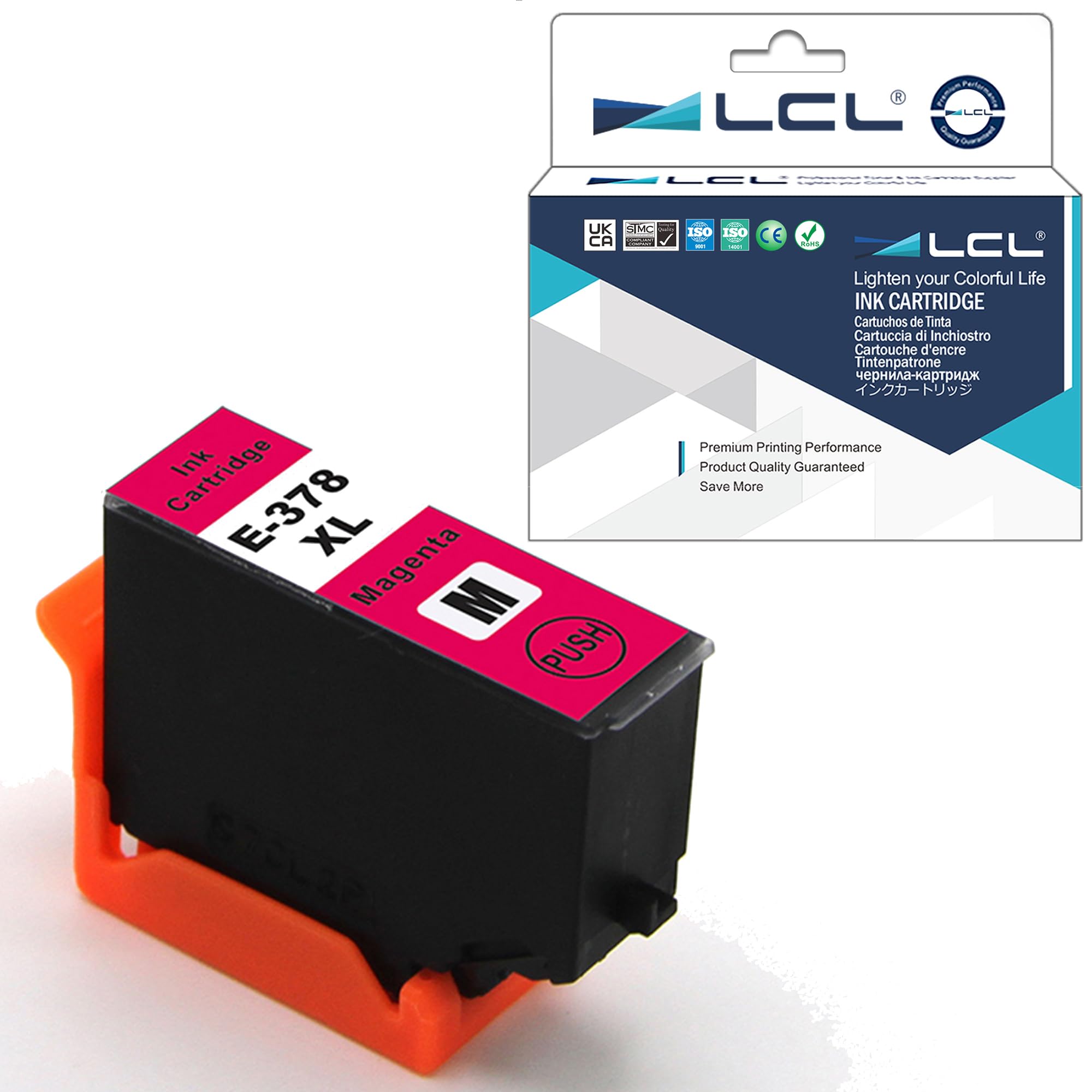 LCL Compatible Ink Cartridge 378XL C13T37934010 (1 Magenta) Replacement for Epson Expression Photo XP-8500 XP-8505 HD XP-15000 XP-8600 XP-8000 XP-8005