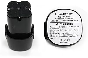 Replacement Battery for P16 Handheld Inkjet Printer - DC1760 Type 2800mAh 16.8V Li-ion Power Pack with Circuit Protection-Per