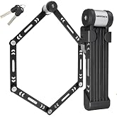 Kryptonite Kryptolok 610 S Folding Bike Lock, 100cm Foldable Bicycle Lock | High Security 5mm Hardened Steel Anti-Theft Lock with 2 Keys &amp; Click-Tight Mount for E-Bikes, Scooters, Road or MTB
