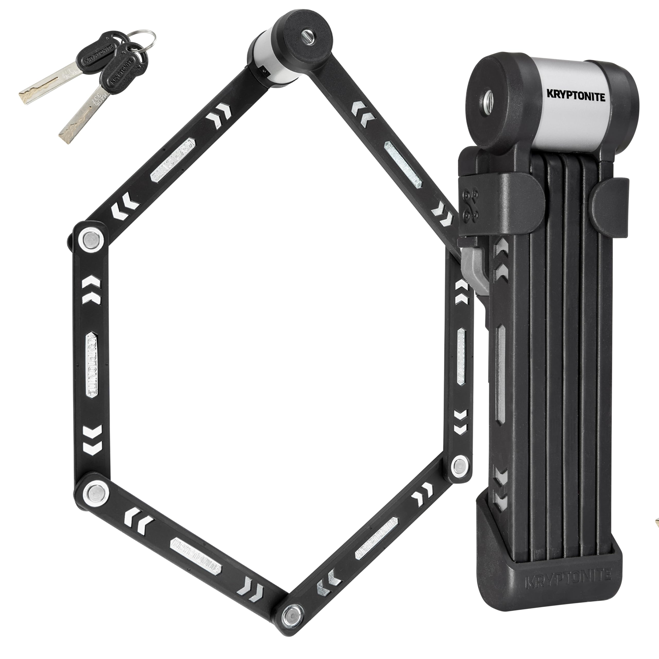 Kryptonite Kryptolok 610 S Folding Bike Lock, Compact Lightweight High Security Anti-Theft Foldable Bicycle Lock with 2 Keys and Mount for E-Bikes Scooter Road Mountain Bikes, 100cm (39 in)