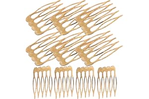 WOONEKY 10pcs Five-tooth Hair Comb Hair Side Combs French Side Hair Combs for Women Side Combs for Women Fine Thin Hair Frenc