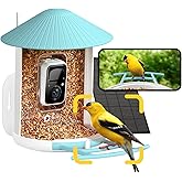 NETVUE by Birdfy Smart Bird Feeder with Camera – AI Identifies Birds Species 2MP Night Vision & App Alerts, 2.4Ghz Wi-Fi Connect IP65 Weatherproof Bird Camera-Gift for Backyard BirdWatchers, Blue