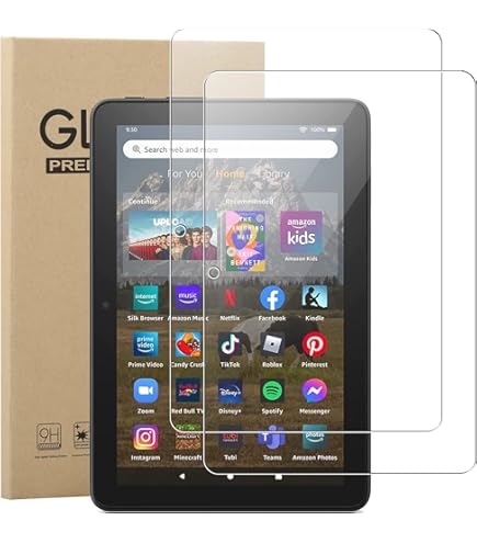 MAYtobe 2-Pack Tempered Glass Screen Protector For Fire HD 8 (2022/2020) - Bubble-Free Installation