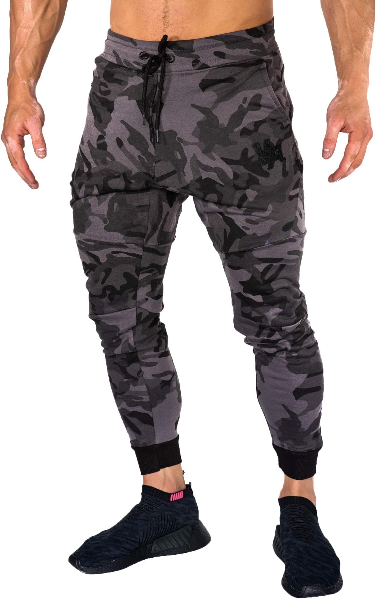 Joggers Men Slim Fit Sweatpant Gym Workout Zipper Pocket 202