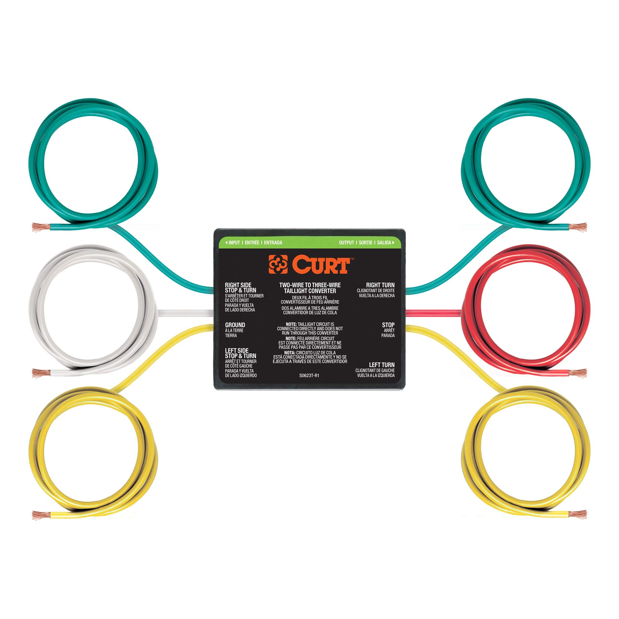 Photo 1 of CURT 56196 2-to-3-Wire Splice-in Trailer Tail Light Converter for RV Dinghy Towing