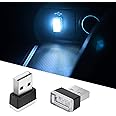 OSIRCAI 2Pcs USB LED Atmosphere Lights Mini Car Interior Accessories Ambient Lamp Universal, Mini USB LED Decoration Night Light, USB Night Light for All Car Interiors (ice Blue)