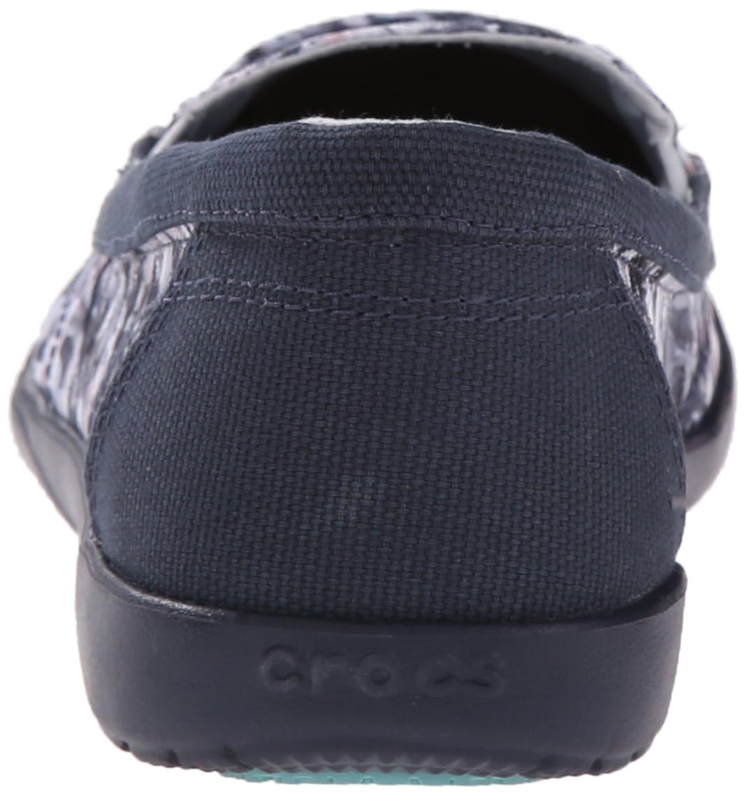 crocs women's walu ii striped flora loafers