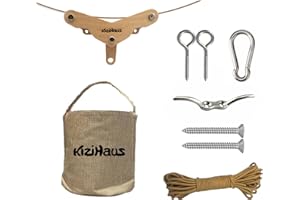KIZIHAUS Jute Canvas Bag Kit for a Treehouse | Treehouse Accessories | Kids Outdoor playset | Playground | Backyard | Kits for Backyard | Play Equipment