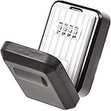 Amazon Basics Wall Mounted Key Storage Box With Waterproof Cover - Combination Lock - Black