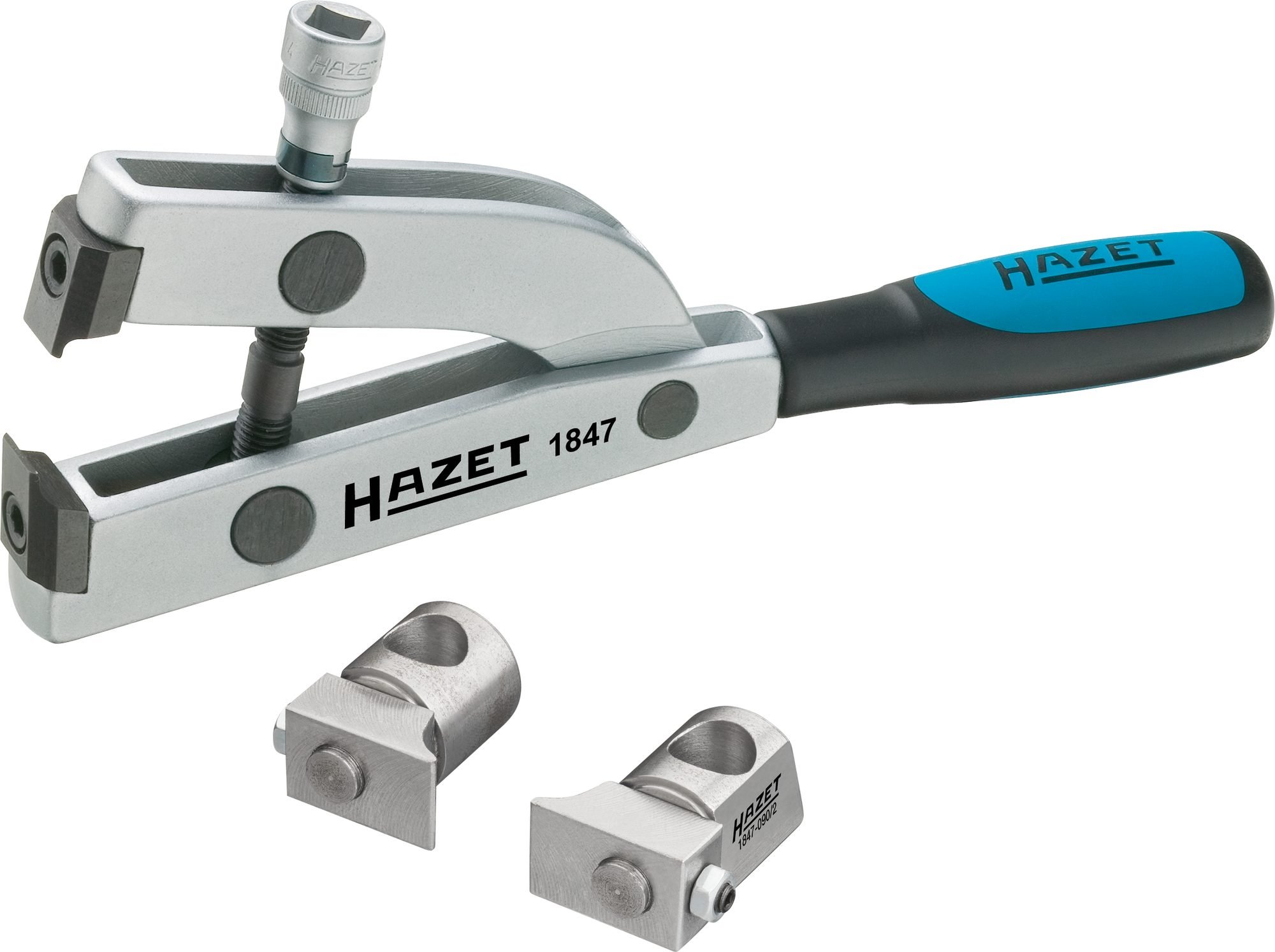 Hazet 1847/3 Axle Cuff Pliers Set for Assembly of Hytresalmon Cuffs with 90° Removable Jaws