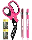MEUUT 3 Pack Pen light & Medical Scissors-One
