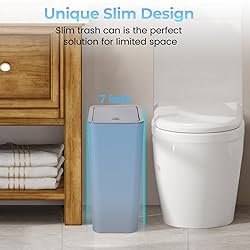 RTWDKFQ 4 Gallon Bathroom Small Trash Can with