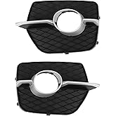VekAuto 1 Set Fog Light Grill for BMW X6 2008-2014 ABS Black,Silver Tone Front Left,Front Right Front Lower Bumper Fog Light Cover Inserts