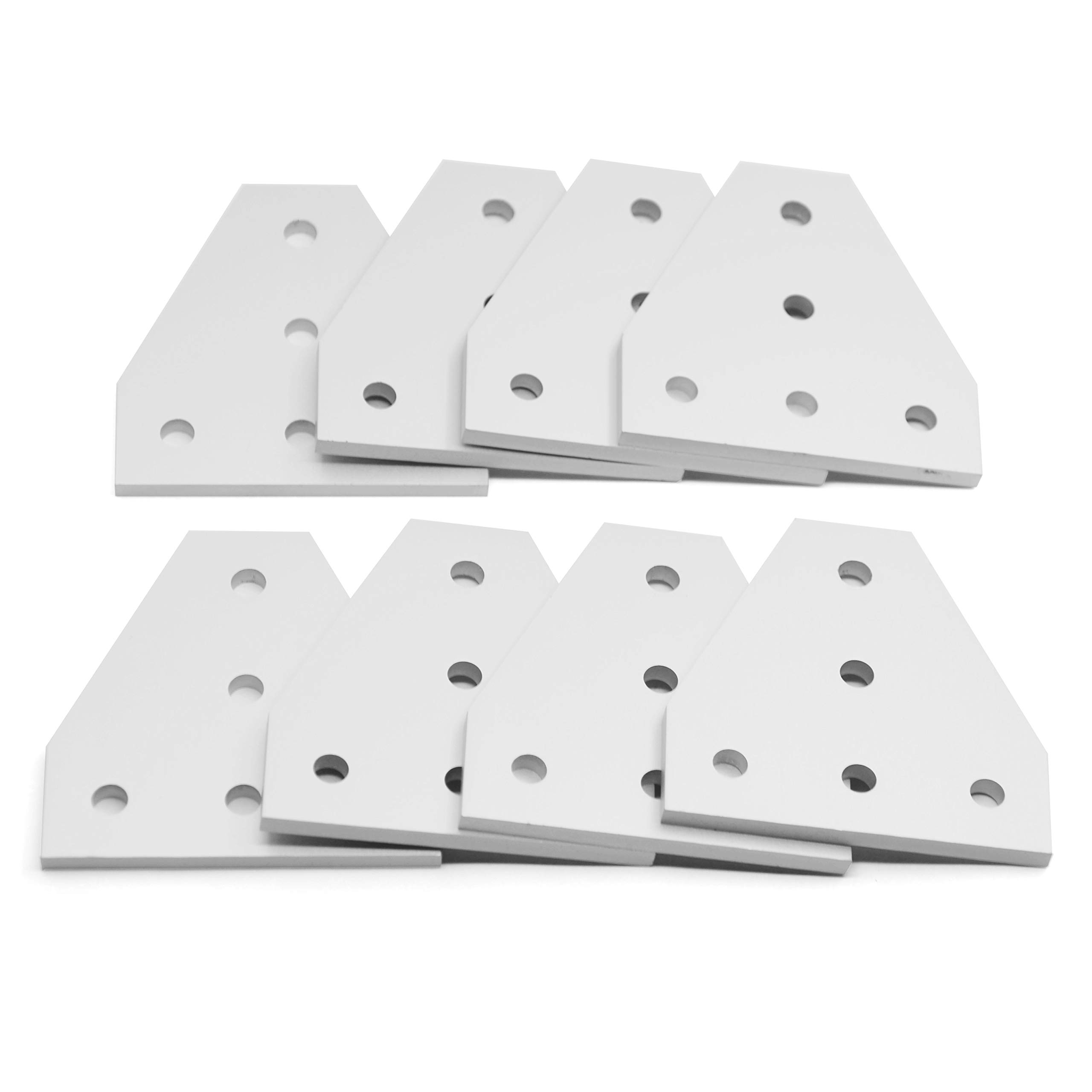 Zeberoxyz 8PCS/Kit Silver T Shape Corner Bracket Plate,5-Hole 90 Degree Joint Board Plate for Slot 6mm 2020 Series Aluminum Profile 3D Printer Frame (8PCS Silver-T) โ image 1