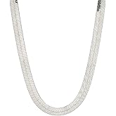 LIFETIME JEWELRY 5mm Flexible Herringbone Chain Necklace 24k Real Gold Plated