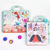 Water Coloring Books for Toddlers 3-5 Years,Mess-Free Painting Water-Reveal Coloring Book, Portable Magic Water Art Pad, Reusable Travel Toys for Road Trips Airplanes, Educational 4 in 1 Creative Set