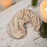 NEXSUN Champagne Satin Plopping Towel for Curly Hair – Adjustable Hair Wrap, Prevents Frizz, Split Ends, & Enhances Curl Definition – Satin & Microfiber Hair Towel for Long Hair