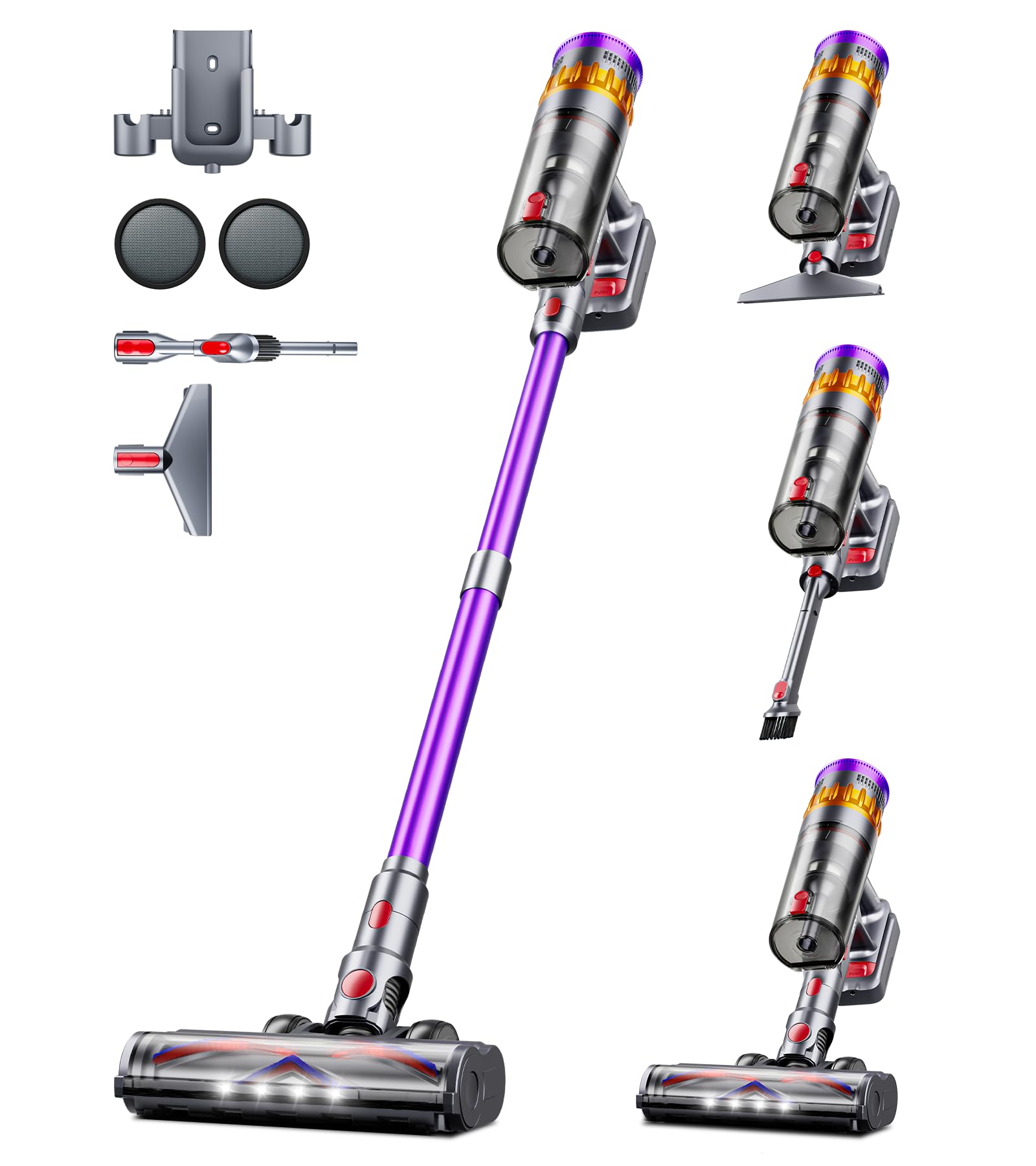 Photo 1 of Cordless Vacuum Cleaner, 550W 48Kpa 70 Mins Vacuum Cleaners for Home, Self-Standing Stick Vacuum with Touch Screen, Wall Dock, Anti-Tangle Rechargeable Vacuum for Pet Hair Carpet Hardwood Floor