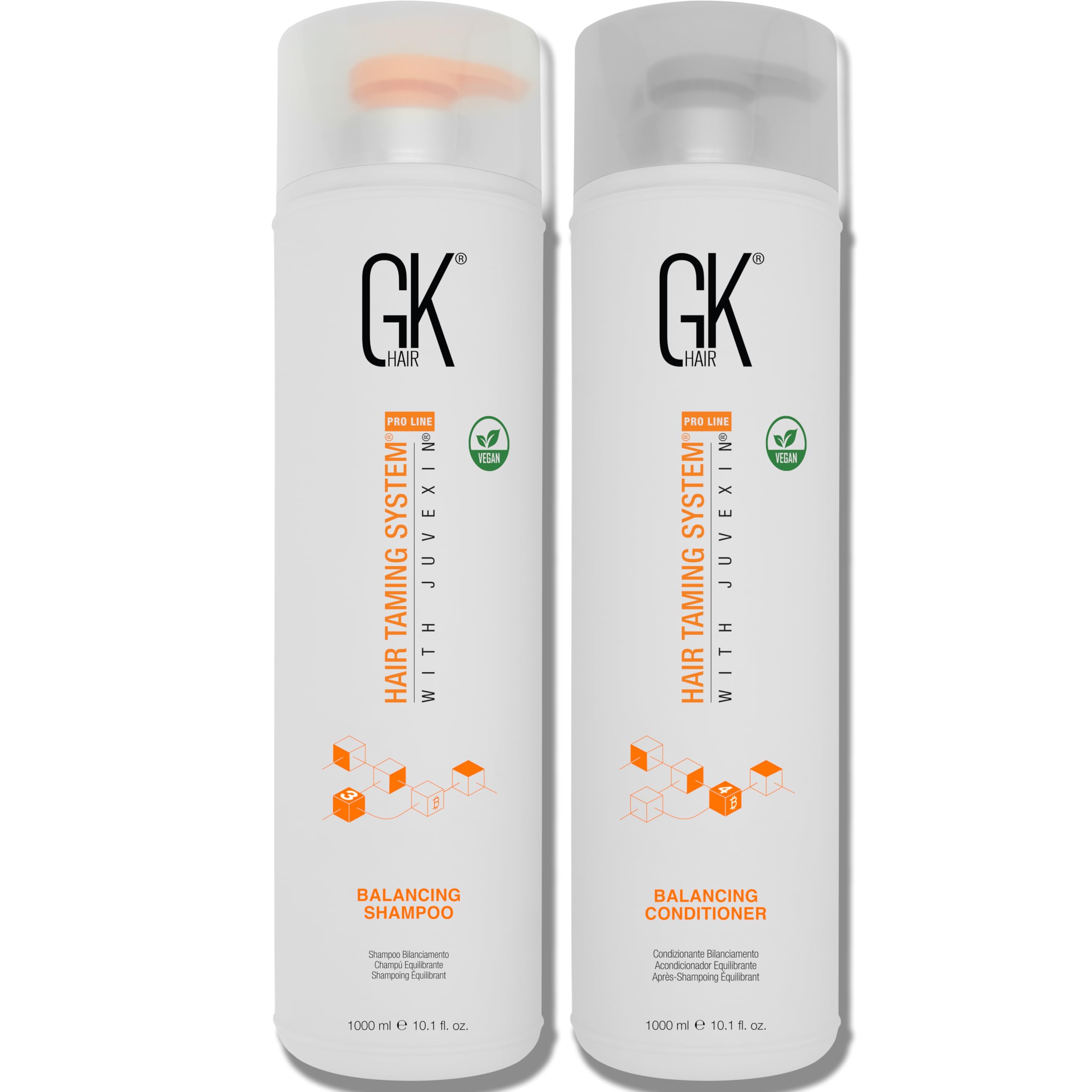 GK HAIR Balancing Shampoo and Conditioner Set for Oily Hair, Clarifying & Refreshing Formula with Gentle Fragrance, Sulfate-Free, 72-Hour Freshness, Ideal for daily use - 1000ml
