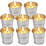 LucaSng Citronella Candles Outdoor 2 OZ 8 Pack Outside Indoor for Party Patio BBQ Deck Lanai Garden Yard Home Balcony Camping