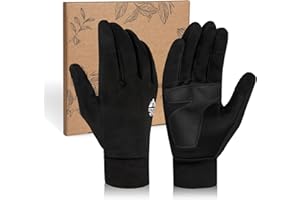 RIGWARL Winter Gloves Men and Women Medium-Thick, Gloves for Cold Weather with Thermal Plush, Touchscreen Running Glove Adjustable Zippered Wrist for Walking The Dog Hiking Camping Cycling Work