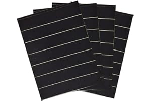 JHZABPO Match Striker Sticker, Black Match Strike Paper with Adhesive Pre, 28 Pieces - Cut in Rectangular for for Safety Matches in Bell Jar (Pure Black)