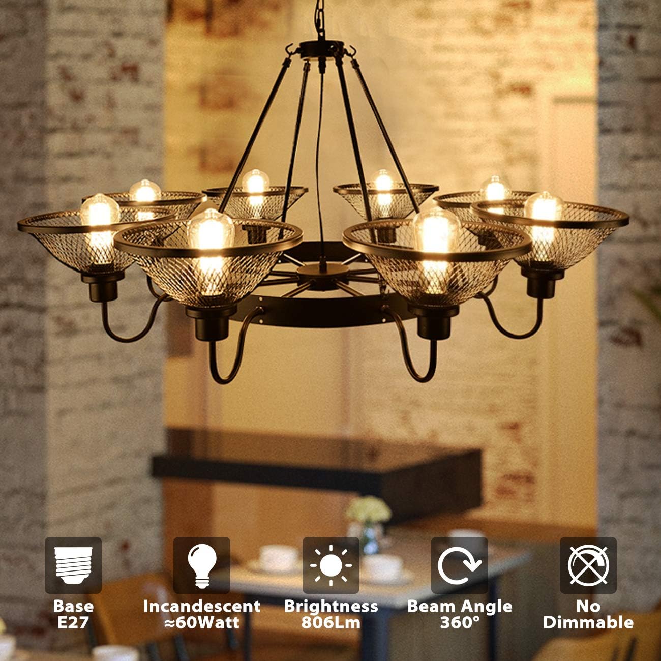 LVWIT Vintage E27 Led Filament Bulb,Antique 6.5W ST64 LED E27 Edison Screw Bulb 60W Equivalent,806 LM,2700K Warm White,Retro Old Fashioned Style Antique Lamp,Non-dimmable (6 Pack) - Image 3