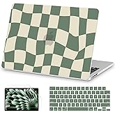 AKIT Compatible with MacBook Air 13 inch Case 2026 2025 2024-2022 M4 M3 M2 A3240 A3113 A2681, Pattern Hard Shell Laptop Case+Screen Protector+Keyboard Cover for Mac Air 13.6 inch, Green Checkboard