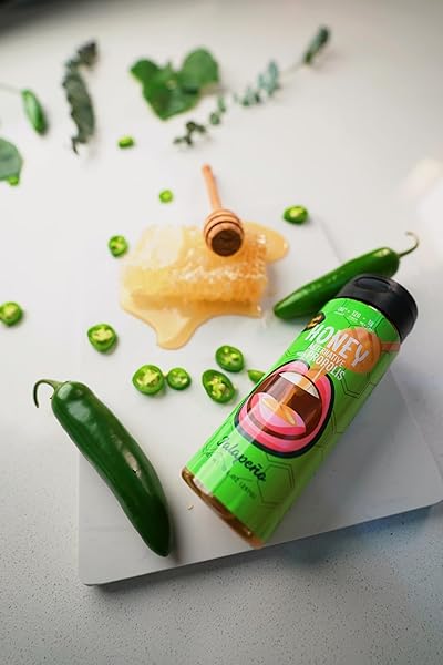 CHICK & ROO ZERO SUGAR HONEY SUBSTITUTE – CLASSIC FLAVOR: NATURALLY ENRICHED WITH HONEY & PROPOLIS, SUGAR FREE, PREBIOTIC FIBER, LOW CARB, NON-GMO, GLUTEN-FREE, (1 BOTTLE, 10.5 FL OZ) (JALAPEÑO)
