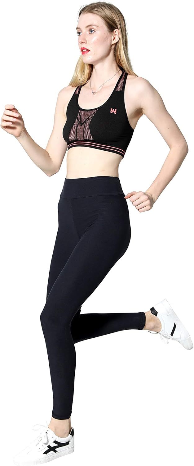 Diravo Womens High Waisted Leggings Soft Athletic Tummy Control Pants for Running Cycling Yoga Workout Pants: Clothing