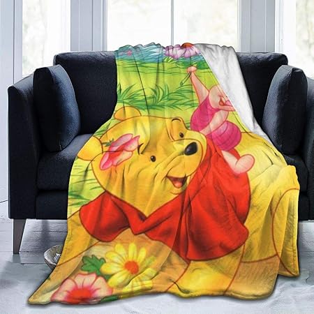 Liangchunmei Cartoon Winnie The Pooh Decke Super Soft Velvet Warme Flauschige Decken Die Ganze Saison Amazon De Kuche Haushalt