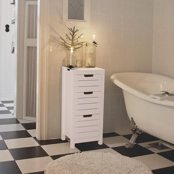 ChooChoo Floor Bathroom Storage with 3 DrawersWhite Review