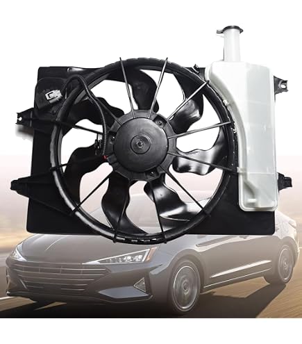 Radiator Cooling Fan Assembly For 2011-2013 Hyundai Elantra - Direct Replacement, 1-Year Warranty
