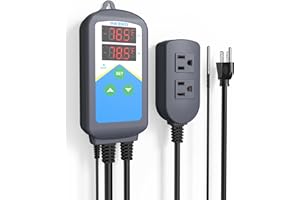 Inkbird 2025 Updated ITC-306T Pre-Wired Electronic Heating Thermostat Temperature Controller, 24 Hours Digital Day & Night Cycle Timer Controller for Seed Germination Reptiles Hatching
