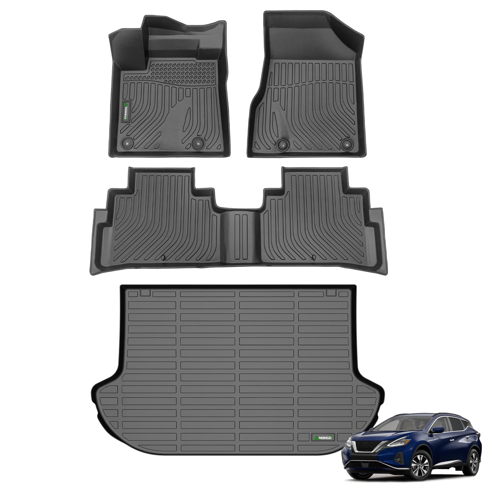 ANBINGO®Floor Mats Fit for Nissan Murano 2024-2017.5&Cargo Liners All Weather Mats for Murano TPE Car Mat Rugs for Nissan Murano Rubber Trunk Carpet for Murano Automotive Accessories Image ANBINGO®Floor Mats Fit for Nissan Murano 2024-2017.5&Cargo Liners All Weather Mats for Murano TPE Car Mat Rugs for Nissan Murano Rubber Trunk Carpet for Murano Automotive Accessories Image