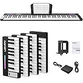 LEKATO Portable Piano Keyboard, 4 pcs Magnetic Electric Piano with Up to 88 Keys, 128 Tones, 128 Rhythm, 21 Demo, Split, Dual Tone, Record, Bluetooth MIDI, Headphone Jack, for Beginners Home Travel