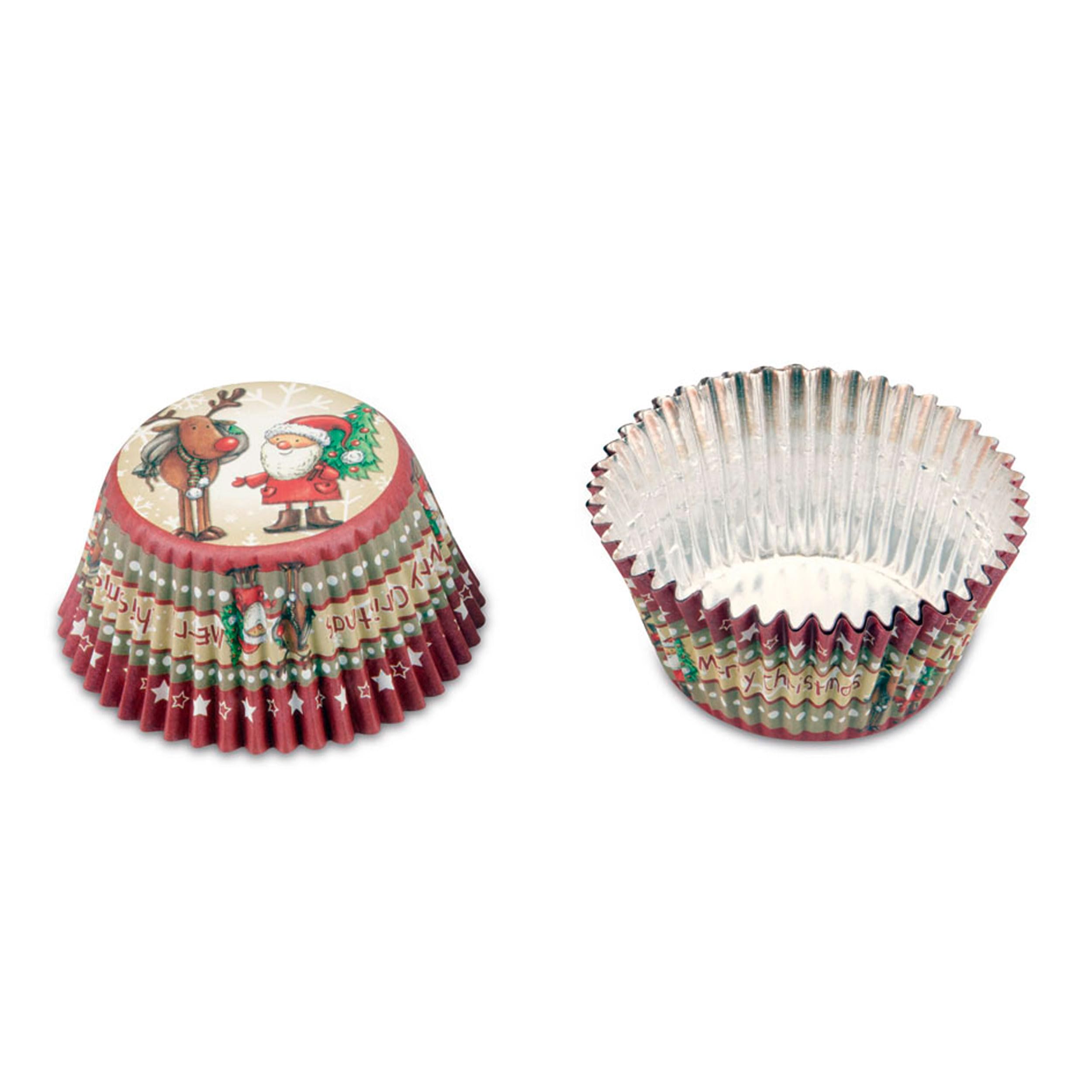 Staedter 50 Piece Merry Christmas Paper Baking Tray, Aluminum Coated, Multi-Colour, 30 x 5 x 3.5 cm