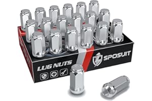 Sposuit M14x1.5 Lug Nuts - Replacement for 2010-2017 Chevy Equinox, 2013-2015 Malibu, 2014-2020 Impala - Closed End Chrome Lu