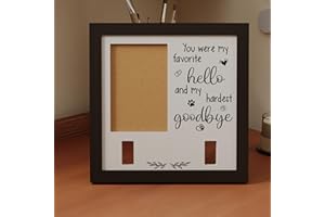 NutroLab Memorial Sympathy Gifts for Loss of Dogs, 10.5“Memorial Gift for Dogs Cats, Pet Memorial Frame with Collar Holder, Suitable for 4x6 Photos