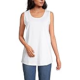 Lands' End Women's American-Grown Supima Cotton Tunic Tank Top