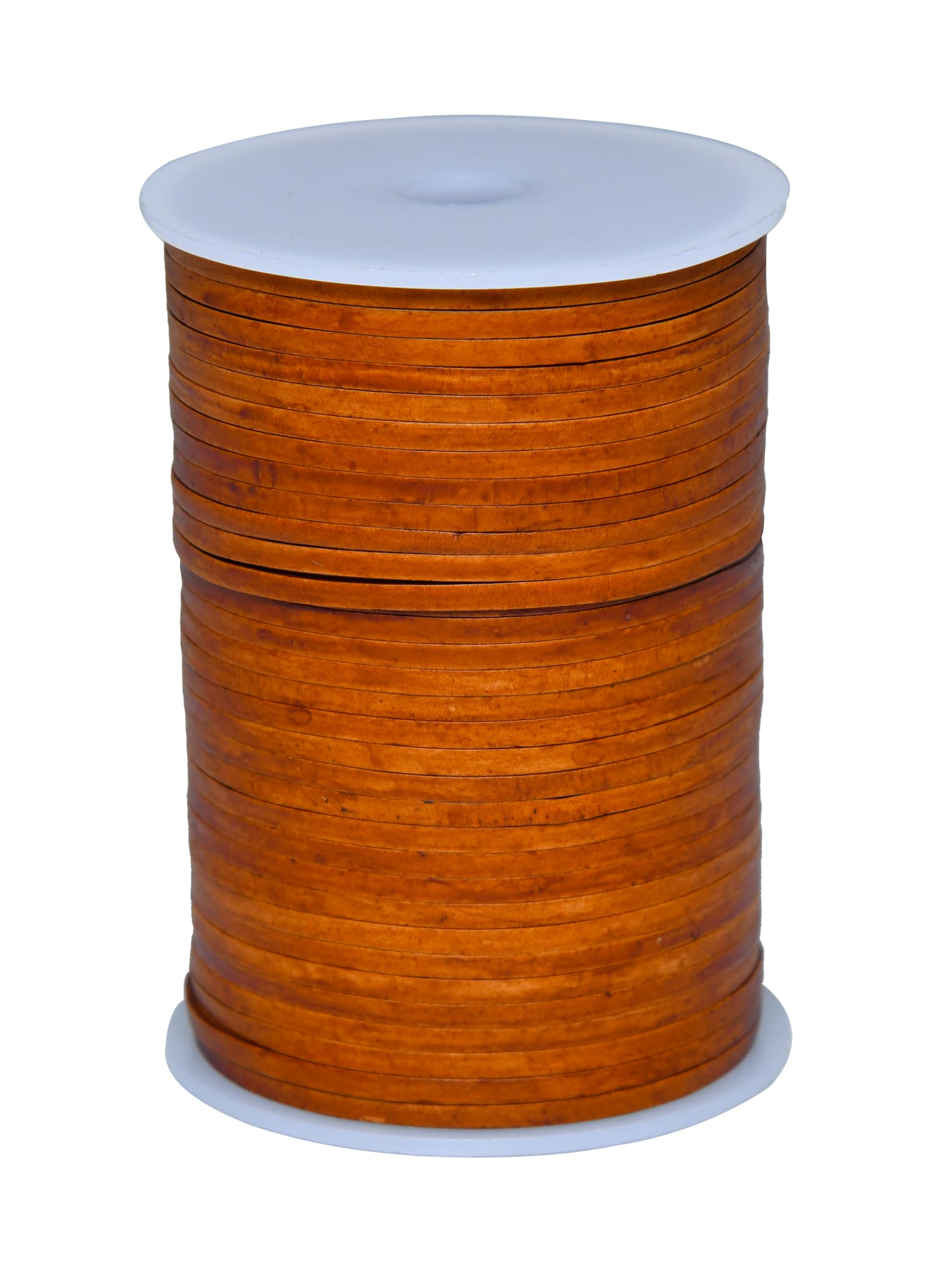 Cords Essentials 3 mm Flat Genuine Leather String Cord, Rope for Jewelry Making, Necklaces, Bracelets, Wraps, Whips, Crafts and Hobby Projects (Distress Tan)