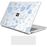 Loyrina Creative Clear Case for Microsoft Surface Laptop 13 inch Copilot+ PC 2025 (Latest Model), Ultra-Slim Lightweight Protective Cover with Artistic Pattern, Conch