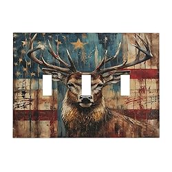Xuejiaku Light Switch Cover Plate Rustic Elk Deer
