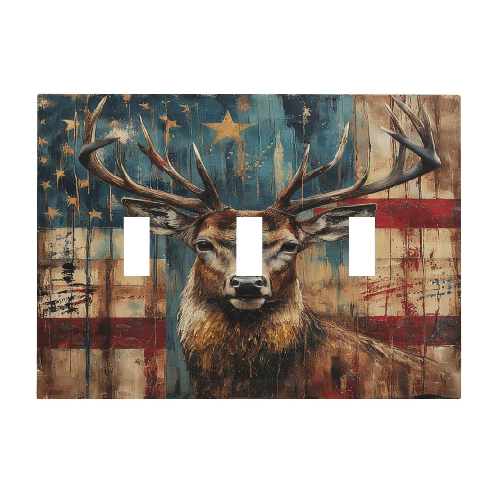 Xuejiaku Light Switch Cover Plate Rustic Elk Deer