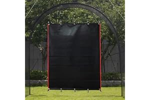 Doubleriver Baseball Batting Cage Backstop with Strike Zone Target - Heavy Duty 4x6/6x8FT PVC Backstop Net for Pitching Practice Backyard Training
