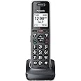 Panasonic Cordless Phone Extension Handset Accessory to Connect to Expandable Base Station - KX-TGFA88B (Black)
