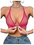 SOLY HUX Women's Sheer Mesh Through Bra Sheer