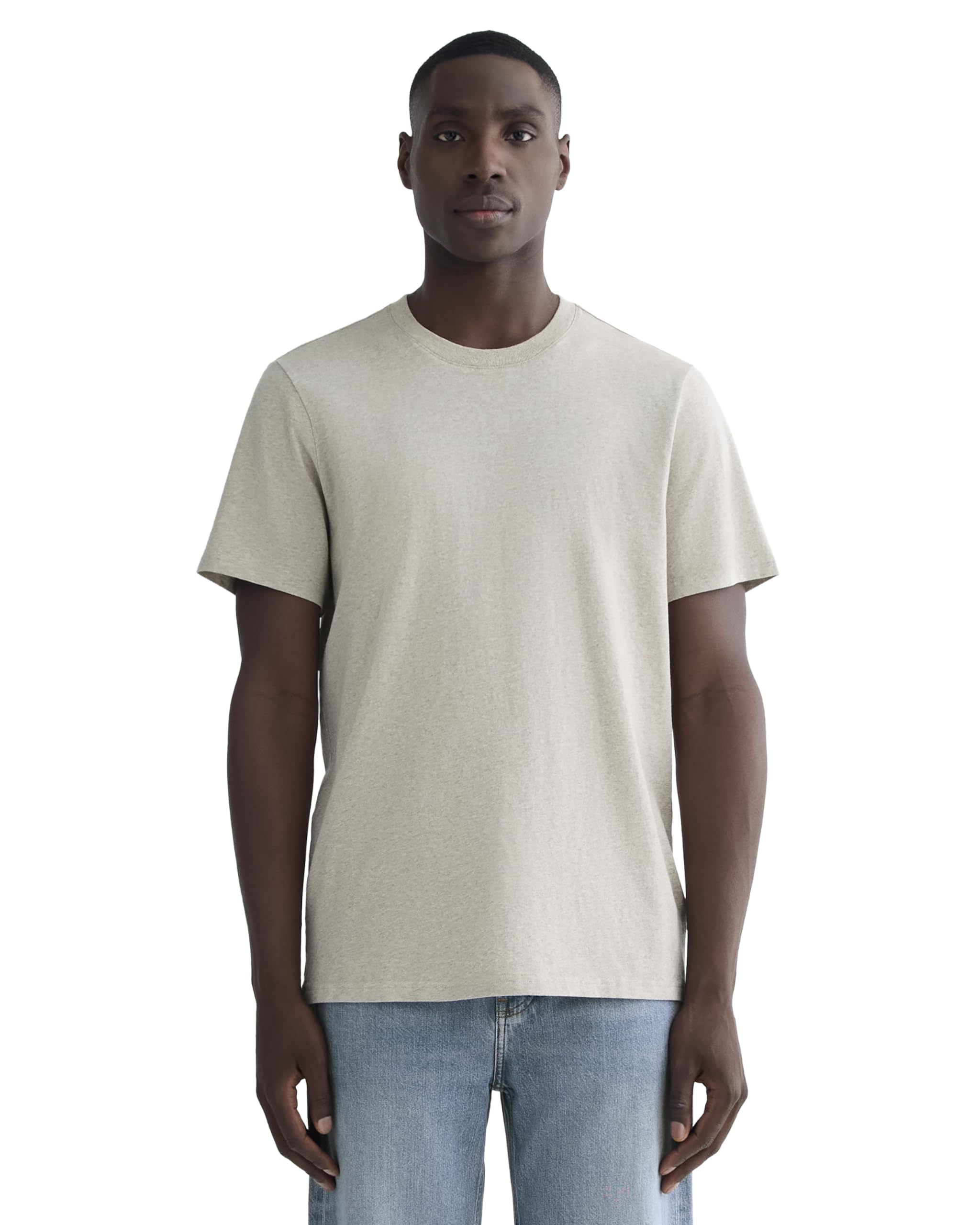 Everlane The Premium-Weight Crew | Uniform – Heather Oatmeal Extra Small