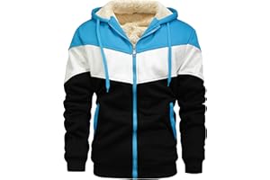 AIELVIN Men's Winter Fleece Thermal Jackets for Men Sherpa Lined Hoodies Warm Thick Jacket Outerwear